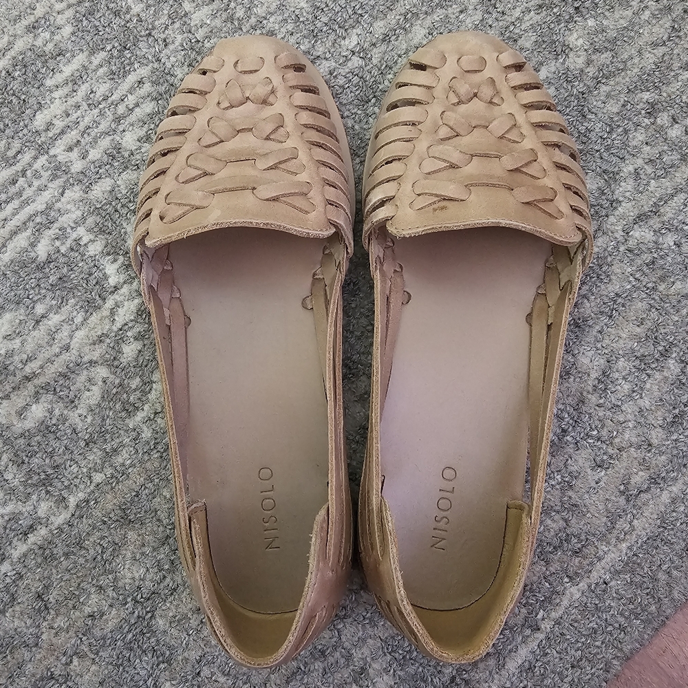 Nisolo Women's Tan Leather Huraches